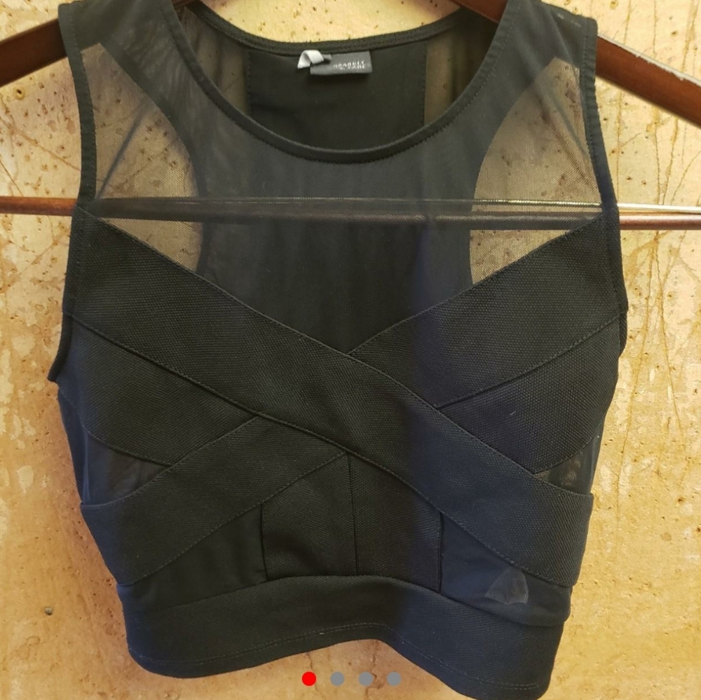 Tight Fit Mesh Urban Outfitters Crop Top Size Small